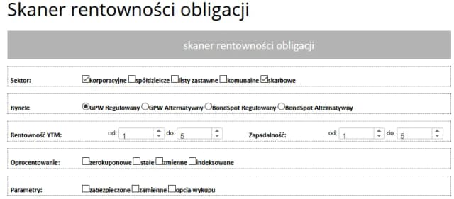 Skaner rentowności obligacji - jak uniknąć strat na rynku obligacji Skaner rentowności obligacji - jak uniknąć strat na rynku obligacji
